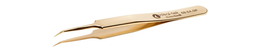 Ideal-tek 5B.SA.GP.0.ITU Gold Plated tweezers 5B.SA.GP, SS Anti-Mag, OAL 110mm, 4.33in MTESolutions