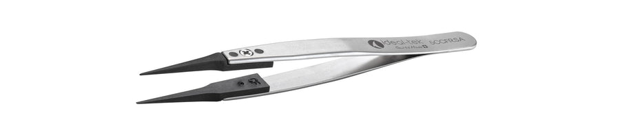 Ideal-tek 5CCFR.SA.1.IT Plastic Repl CF tip tweezers 5CCFR.SA, SS Anti-Mag, OAL 115mm, 4, 53in, (A5CF tips) MTESolutions