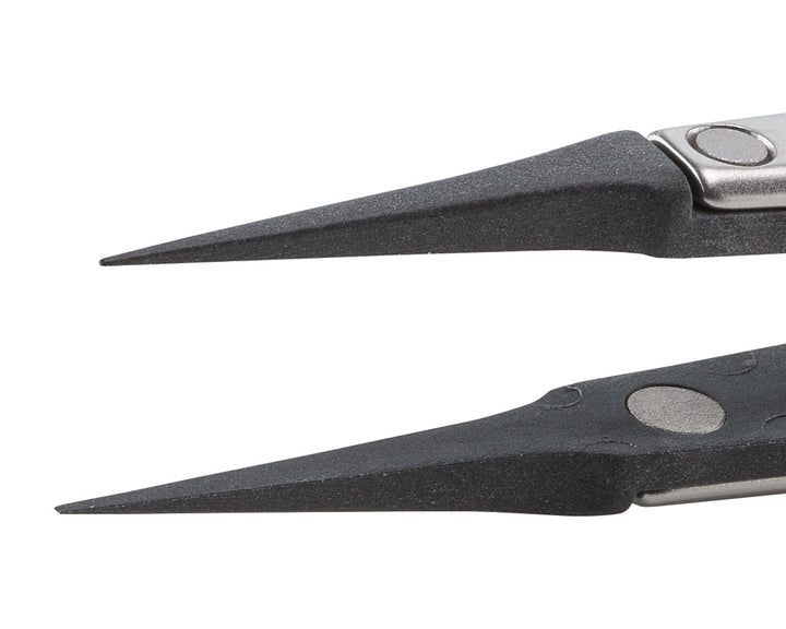 Ideal-tek 5CF.SA.1.ITU Plastic CF tip tweezers 5CF.SA, SS Anti-Mag, OAL 130mm, 5.12in MTESolutions