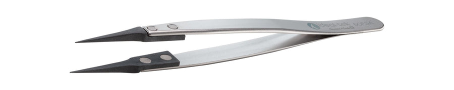 Ideal-tek 5CF.SA.1.ITU Plastic CF tip tweezers 5CF.SA, SS Anti-Mag, OAL 130mm, 5.12in MTESolutions