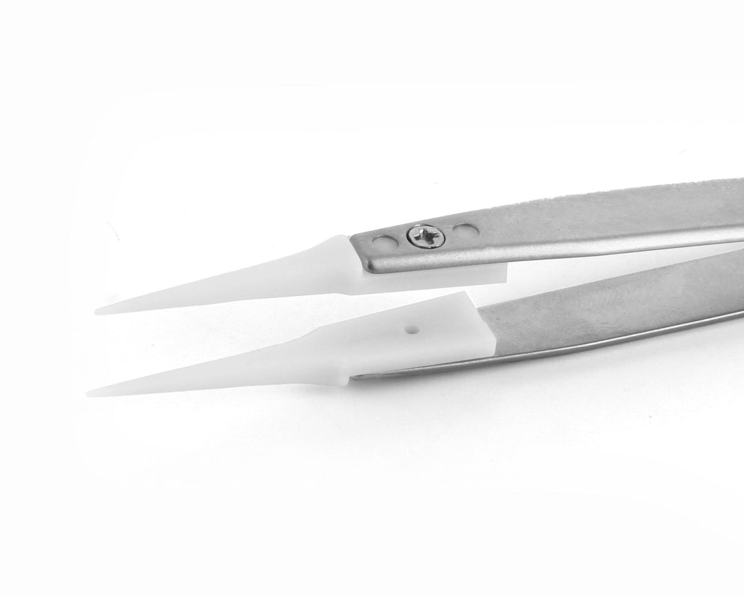 Ideal-tek 5DGR.SA.1.ITU Plastic Repl DG tip tweezers 5DGR.SA, SS Anti-Mag, OAL 130mm, 5, 12in, ,(A5DG tips) MTESolutions