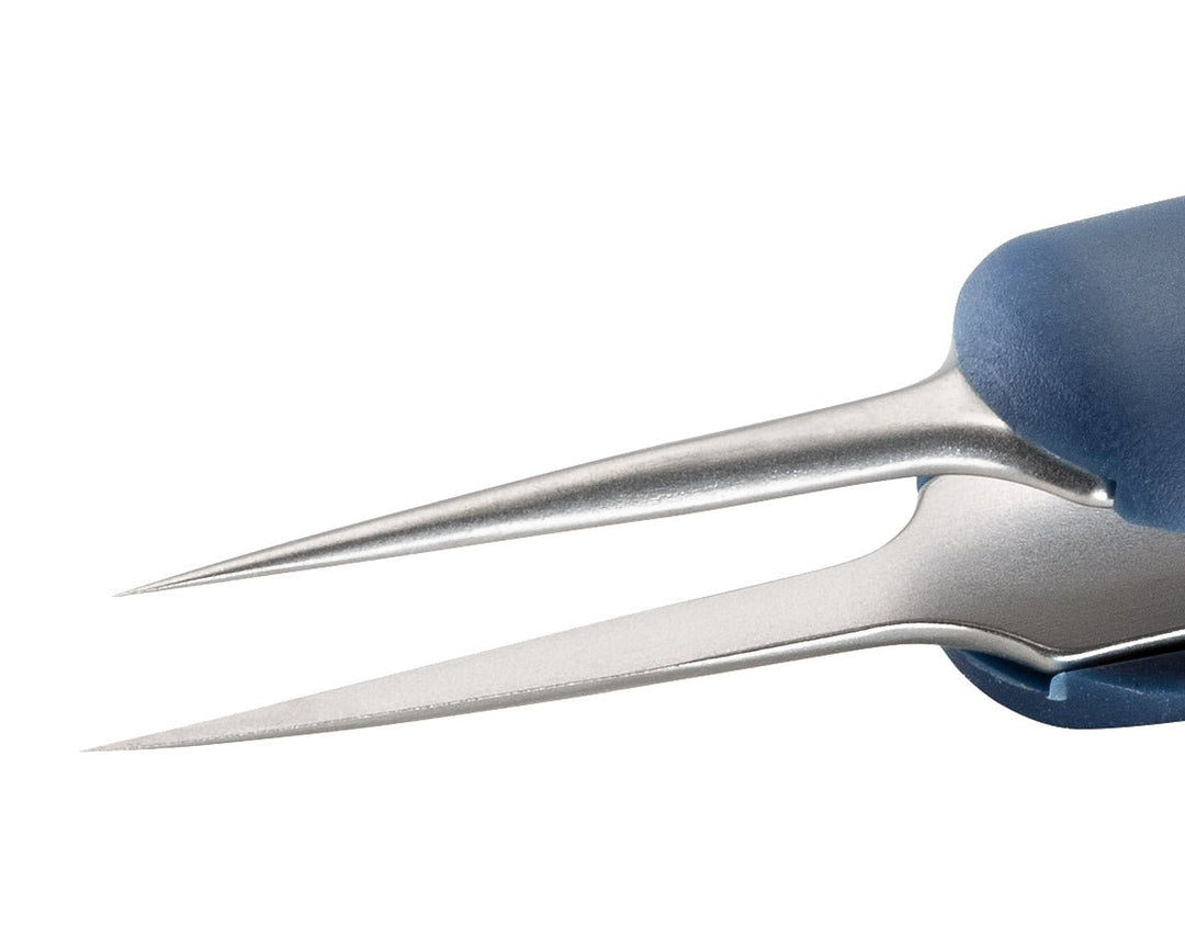 IDEAL - TEK 5.SA.DR.0.ITU ESD Rubber Grip Tweezers 5.SA.DR, SS Anti - Mag, OAL 110mm - 4.33in MTESolutions