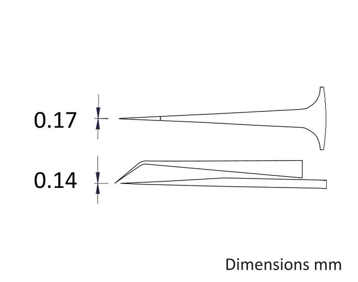 Ideal-tek 5TTHX.SA.0.ITU Reverse Action tweezers 5TTHX.SA, SS Anti-Mag, OAL 105mm, 4.13in MTESolutions