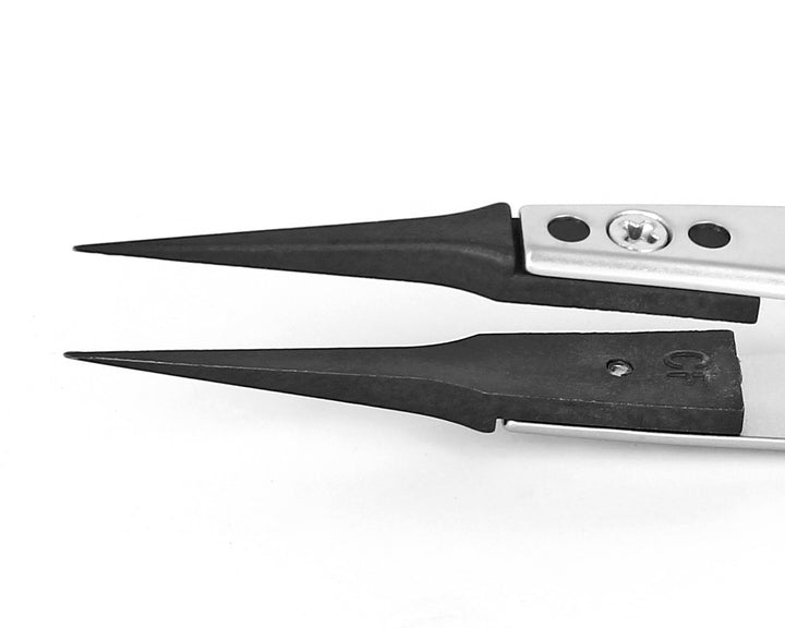 Ideal-tek 5UFCCFR.SA.1.IT Plastic Repl CF tip tweezers 5UFCCFR.SA, SS Anti-Mag, OAL 115mm, 4, 53in, (A5UFCF tips) MTESolutions