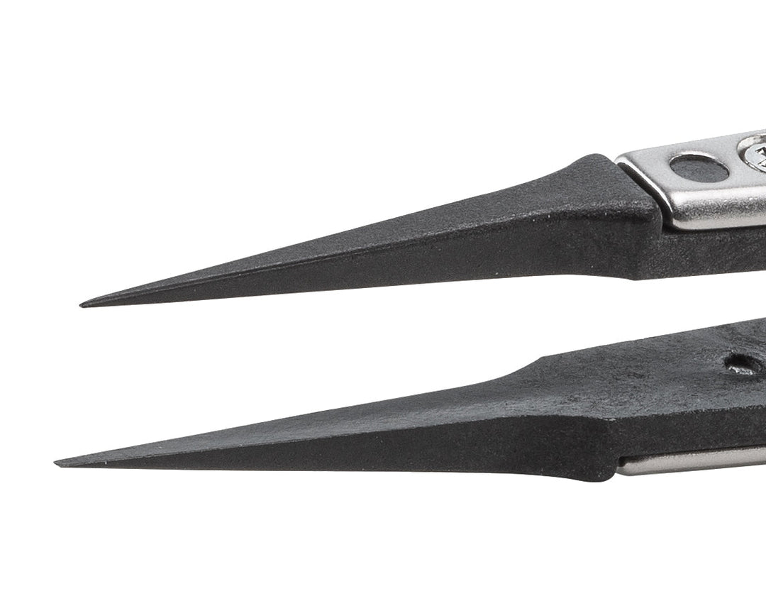 IDEAL - TEK 5UFCFR.SA.1.ITU Plastic Repl CF Tip Tweezers 5UFCFR.SA,SS Anti - Mag ,OAL 130mm - 5.12in,(#A5UFCF tips) MTESolutions