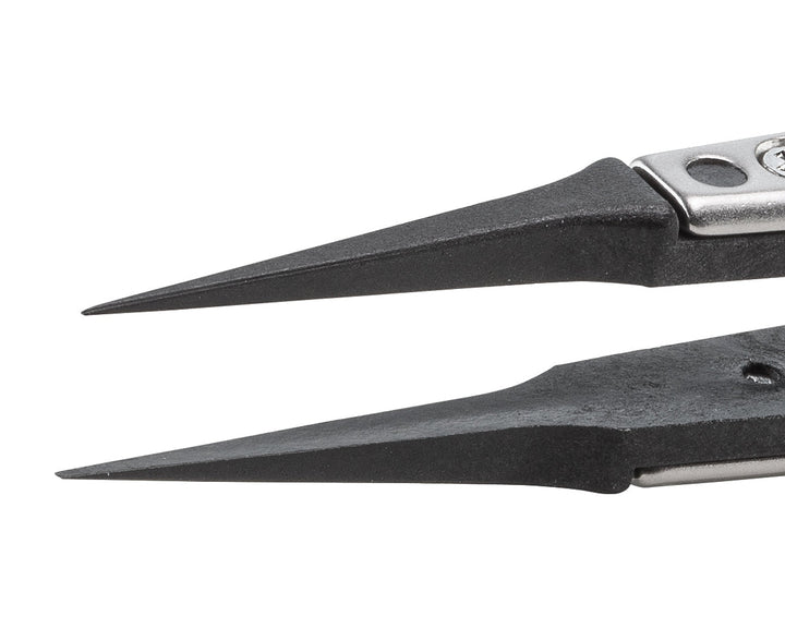 IDEAL - TEK 5UFCFR.SA.1.ITU Plastic Repl CF Tip Tweezers 5UFCFR.SA,SS Anti - Mag ,OAL 130mm - 5.12in,(#A5UFCF tips) MTESolutions