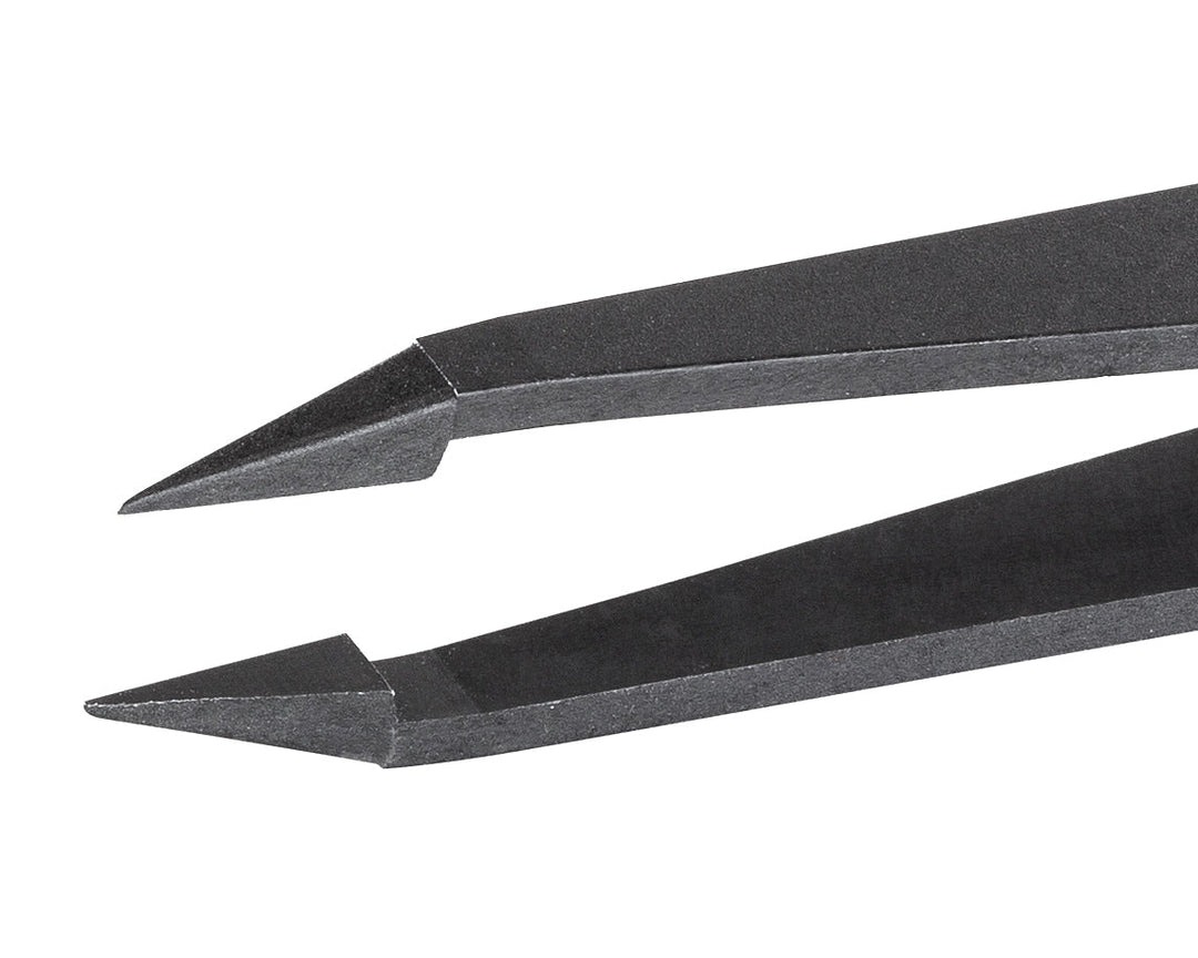IDEAL - TEK 707.CF.ITU Full Plastic Tweezers 707.CF, Carbon Fiber, OAL 115mm - 4.53in MTESolutions