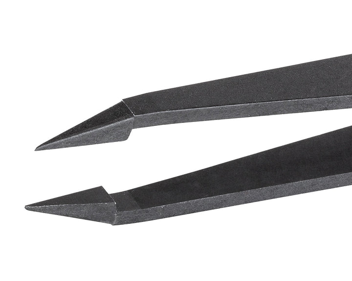 IDEAL - TEK 707.CF.ITU Full Plastic Tweezers 707.CF, Carbon Fiber, OAL 115mm - 4.53in MTESolutions