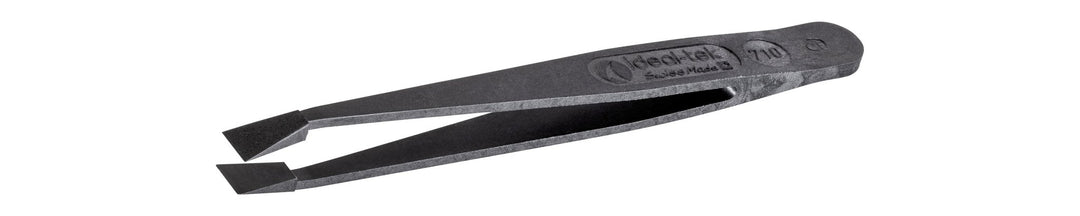 Ideal-tek 710.CF.ITU Full Plastic tweezers 710.CF, Carbon fiber, OAL 115mm, 4.53in MTESolutions