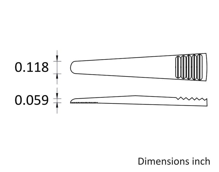 Ideal-tek 7312.SA.9.ITU Strong tweezers 7312.SA, SS Anti-Mag, OAL 120mm, 4.72in MTESolutions
