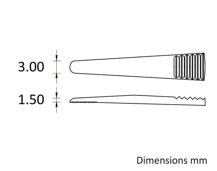 Ideal-tek 7312.SA.9.ITU Strong tweezers 7312.SA, SS Anti-Mag, OAL 120mm, 4.72in MTESolutions