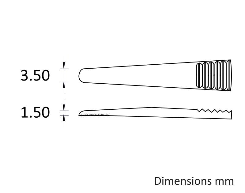 Ideal-tek 7314.SA.9.ITU Strong tweezers 7314.SA, SS Anti-Mag, OAL 145mm, 5.71in MTESolutions