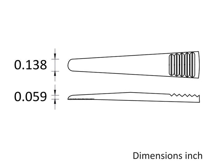 Ideal-tek 7314.SA.9.ITU Strong tweezers 7314.SA, SS Anti-Mag, OAL 145mm, 5.71in MTESolutions
