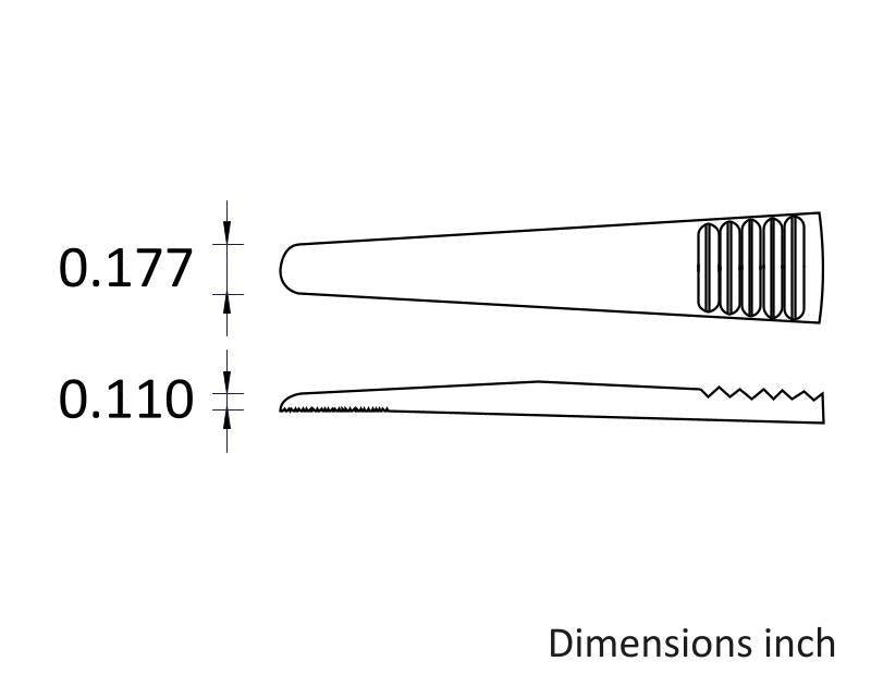Ideal-tek 7330.C.NP.9.ITU Stong tweezers 7330.C.NP, Nickel plated, Carbon Steel, OAL 300mm, 11.81in MTESolutions