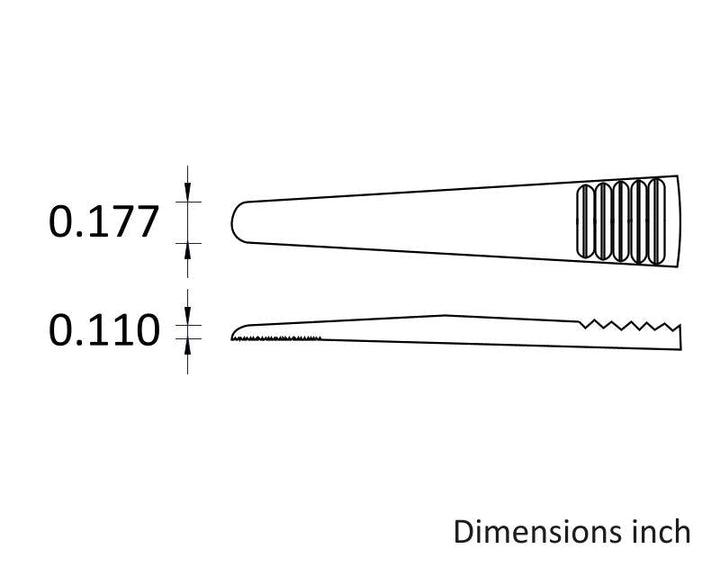 Ideal-tek 7330.C.NP.9.ITU Stong tweezers 7330.C.NP, Nickel plated, Carbon Steel, OAL 300mm, 11.81in MTESolutions