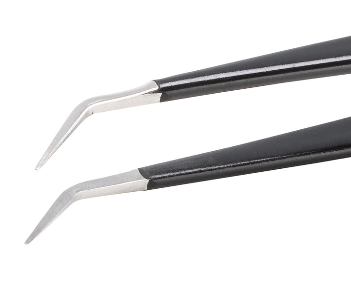 Ideal-tek 775.SA.NE.0.ITU ESD Epoxy Coated tweezers 775.SA.NE, SS Anti-Mag, OAL 155mm, 6.1in MTESolutions