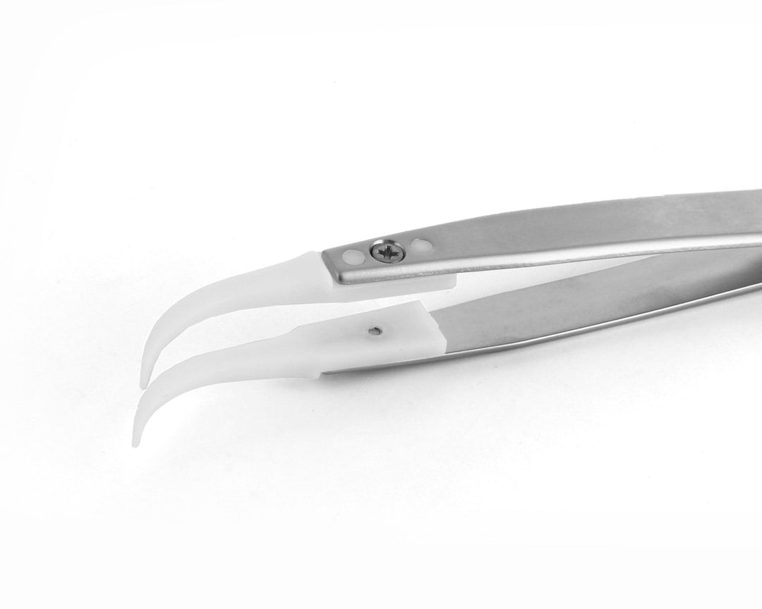 Ideal-tek 7DGR.SA.1.ITU Plastic Repl DG tip tweezers 7DGR.SA, SS Anti-Mag, OAL 130mm, 5, 12in, (A7DG tips) MTESolutions