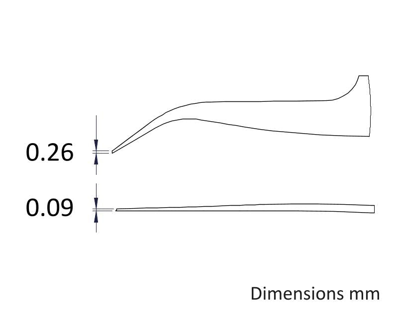 Ideal-tek 7.SA.T.0.ITU PTFE coated High Precision tweezers 7.SA.T, SS Anti-Mag, OAL 120mm, 4.72in MTESolutions