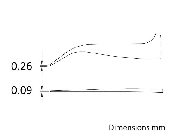 Ideal-tek 7.SA.T.0.ITU PTFE coated High Precision tweezers 7.SA.T, SS Anti-Mag, OAL 120mm, 4.72in MTESolutions