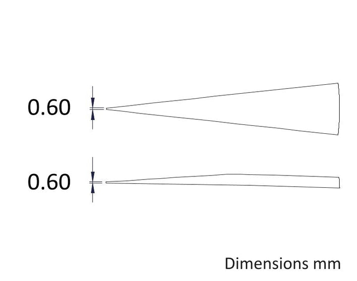 Ideal-tek A259DG Tips: straight, fine, pointed, strong (for 259DGR.SA Tweezers). OAL: 40mm, 1.57in MTESolutions