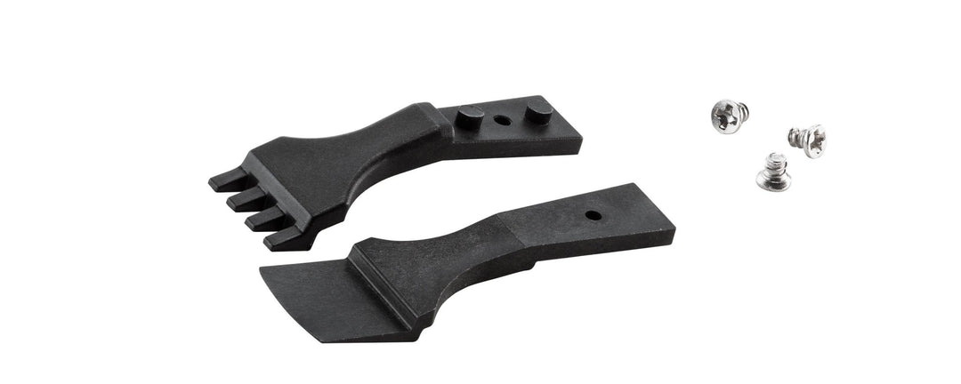 Ideal-tek A4WFSV Tips: handling 4in, top fingers, stepped bottom paddle (for 4WFSVR.SA Tweezers). OAL: 40mm, 1.57in MTESolutions