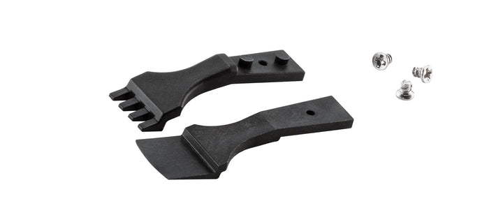 Ideal-tek A4WFSV Tips: handling 4in, top fingers, stepped bottom paddle (for 4WFSVR.SA Tweezers). OAL: 40mm, 1.57in MTESolutions