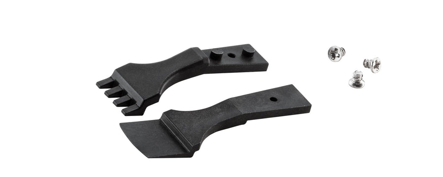 Ideal-tek A4WFSV Tips: handling 4in, top fingers, stepped bottom paddle (for 4WFSVR.SA Tweezers). OAL: 40mm, 1.57in MTESolutions