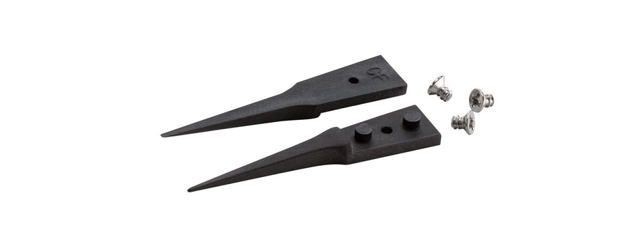 IDEAL - TEK A5CF Kit of 2 Carbon Fiber Tips and 3 Screws - Tips: Straight, Very Fine, Sharp. ESD Safe MTESolutions