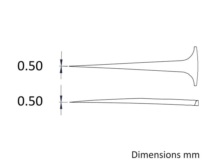 Ideal-tek A5DG Tips: straight, very fine, sharp (for 5DGR.SA Tweezers). OAL: 40mm, 1.57in MTESolutions