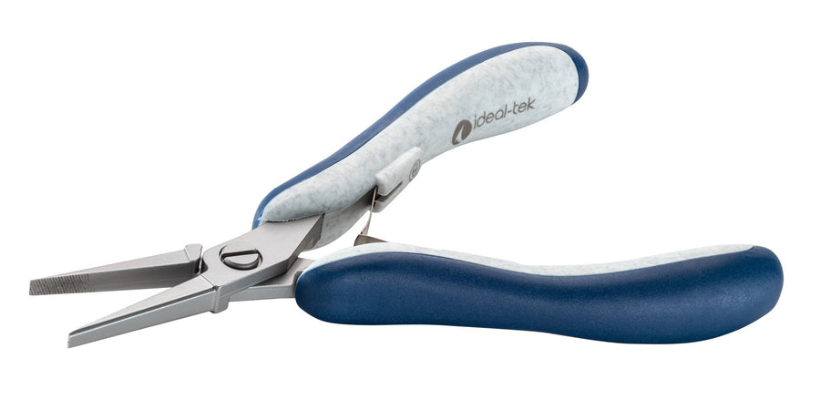 Ideal-tek ES6014.CR.BG.ITU Ergo-tek Slim HP pliers 6014, Long Flat Nose serrated, OAL 140mm, 5.51in MTESolutions
