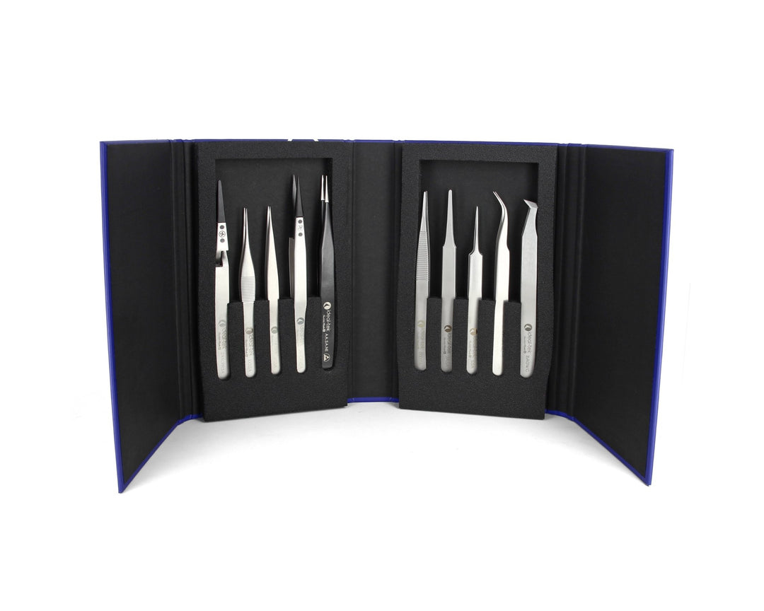 IDEAL - TEK K10HP.IT Kit of 10 High Precision Tweezers MTESolutions