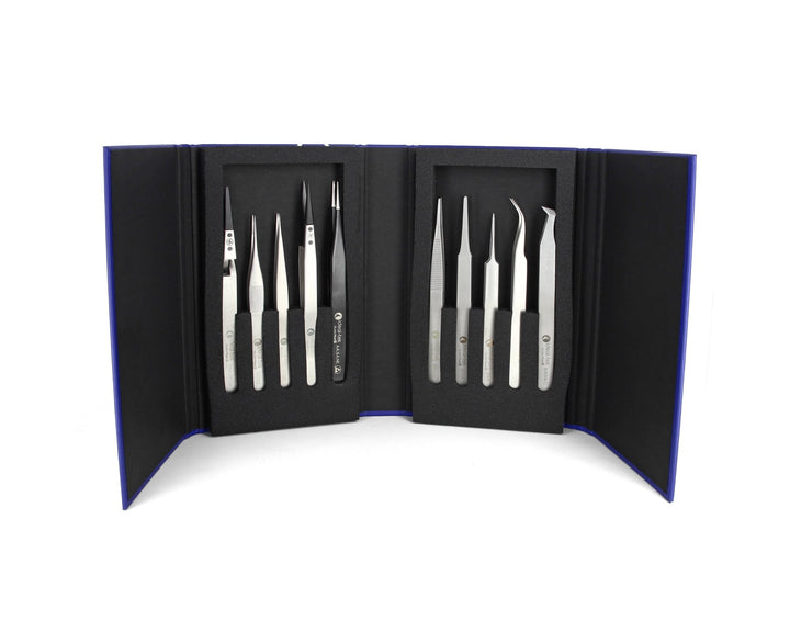 IDEAL - TEK K10HP.IT Kit of 10 High Precision Tweezers MTESolutions