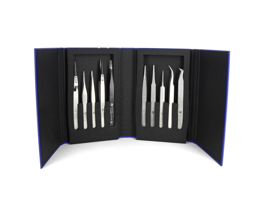 IDEAL - TEK K10HP.IT Kit of 10 High Precision Tweezers MTESolutions