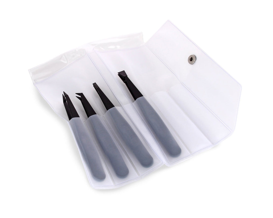 Ideal-tek K4PICF.ITU kit 4 Full Plastic tweezers, Carbon fiber MTESolutions