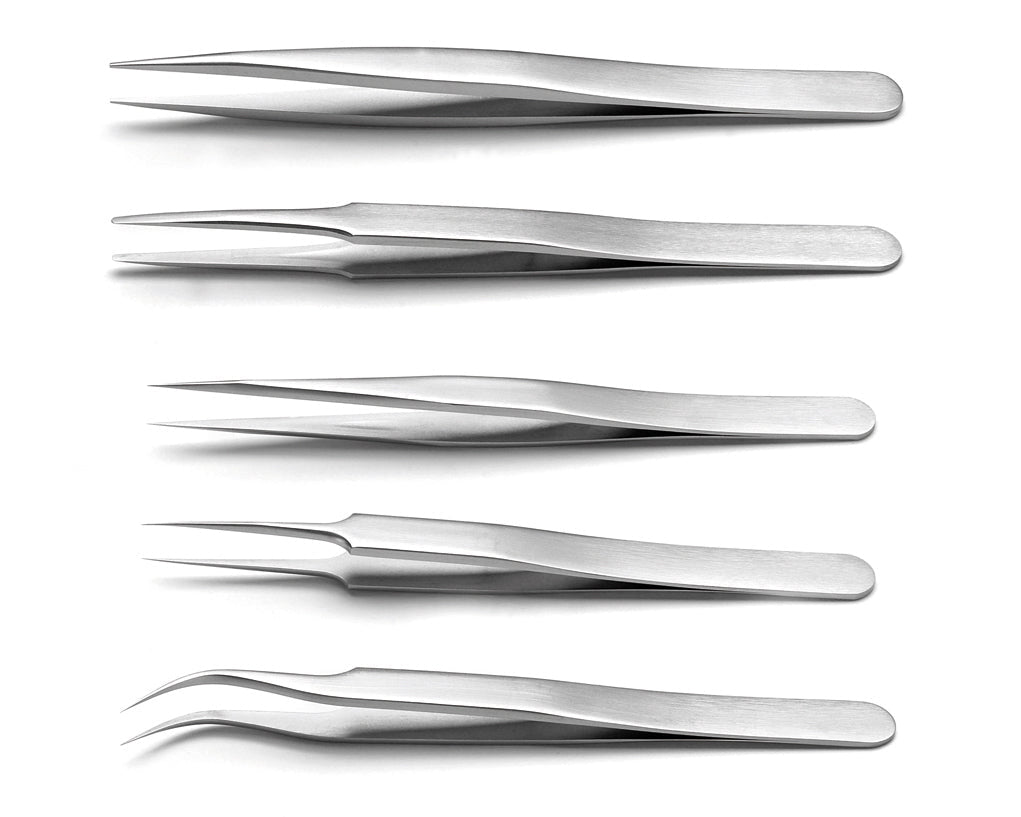 Ideal-tek K5-ECO.SA.ITE kit 5 Economy tweezers, SS Anti-Mag MTESolutions