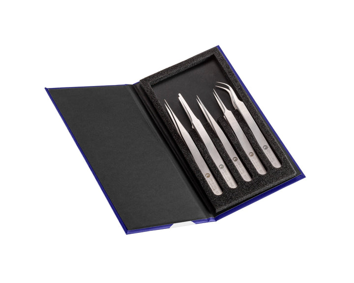 Ideal-tek K5HP1.C.ITU kit 5 High Precision tweezers, Carbon Steel MTESolutions
