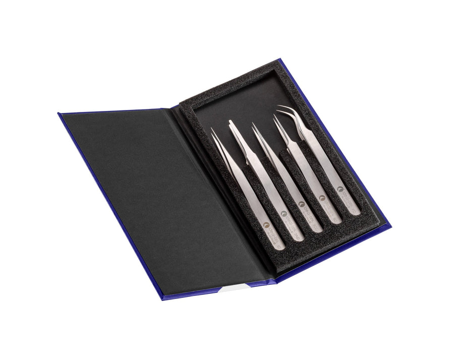 Ideal-tek K5HP1.C.ITU kit 5 High Precision tweezers, Carbon Steel MTESolutions