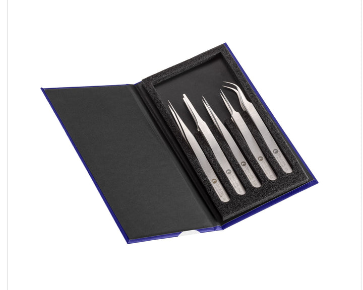 Ideal-tek K5HP1.S.ITU kit 5 High Precision tweezers S, Stainless MTESolutions