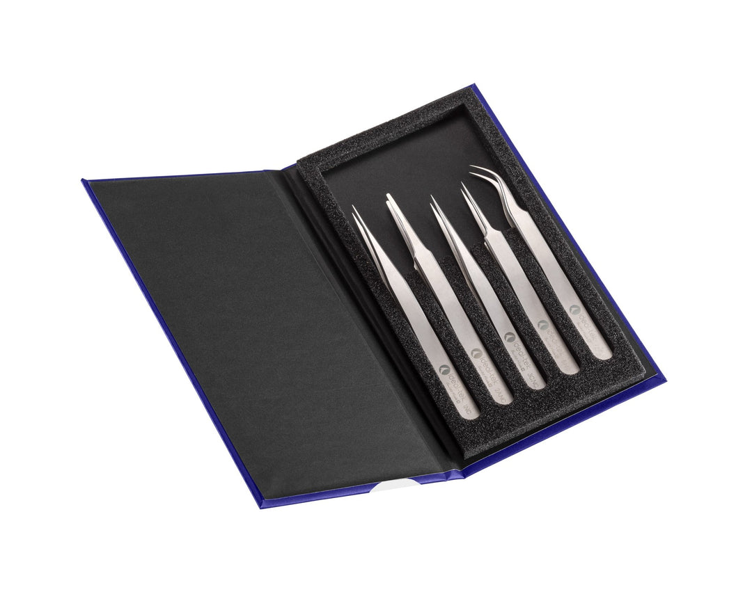 Ideal-tek K5HP.NC.ITU kit 5 High Precision tweezers NC, Superalloy Anti-Mag MTESolutions