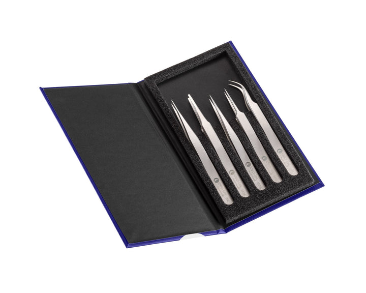 Ideal-tek K5HP.NC.ITU kit 5 High Precision tweezers NC, Superalloy Anti-Mag MTESolutions
