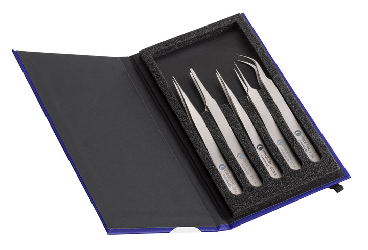 Ideal-tek K5HP.TA.ITU kit 5 High Precision tweezers TA, Titanium MTESolutions