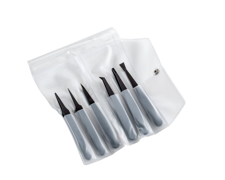 Ideal-tek K6PISV.ITU kit 6 Full Plastic tweezers, PVDF MTESolutions