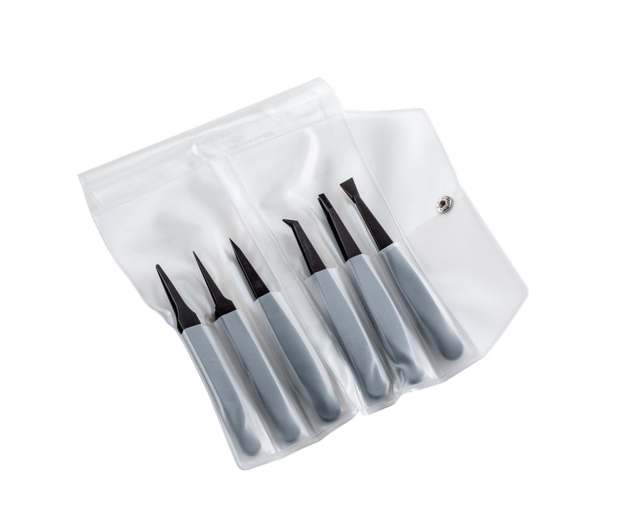 Ideal-tek K6PISV.ITU kit 6 Full Plastic tweezers, PVDF MTESolutions