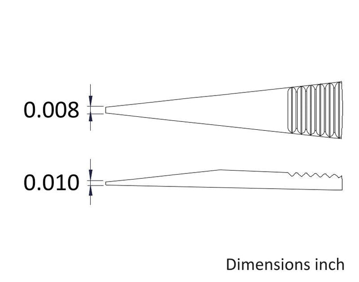Ideal-tek M00D.SA.1.ITU Mini tweezers M00D-SA, SS Anti-Mag, OAL 90mm, 3.54in MTESolutions