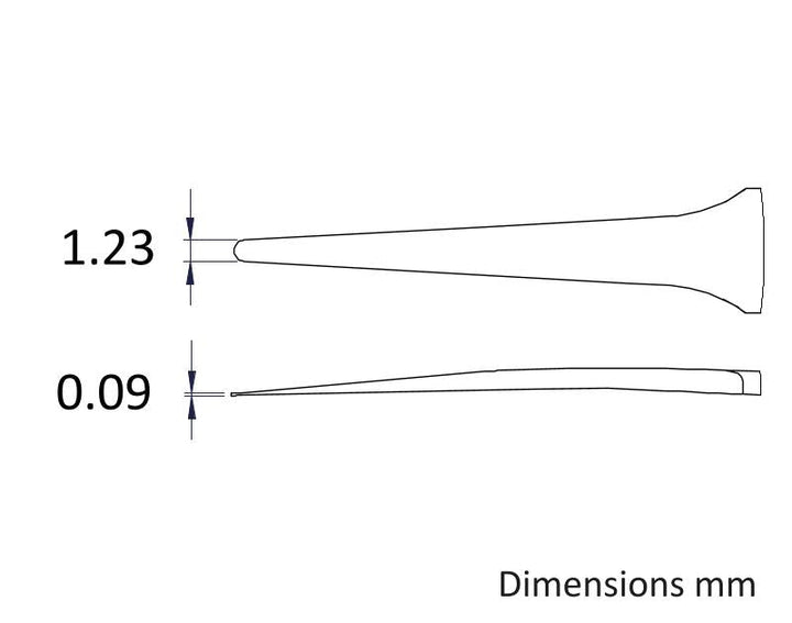 Ideal-tek M2A.SA.1.ITU Mini tweezers M2A-SA, SS Anti-Mag, OAL 70mm, 2.76in MTESolutions