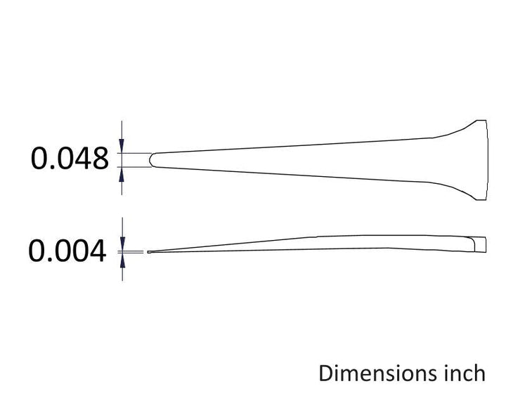 Ideal-tek M2A.SA.1.ITU Mini tweezers M2A-SA, SS Anti-Mag, OAL 70mm, 2.76in MTESolutions