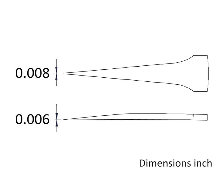Ideal-tek M2.SA.1.ITU Mini tweezers M2-SA, SS Anti-Mag, OAL 90mm, 3.54in MTESolutions