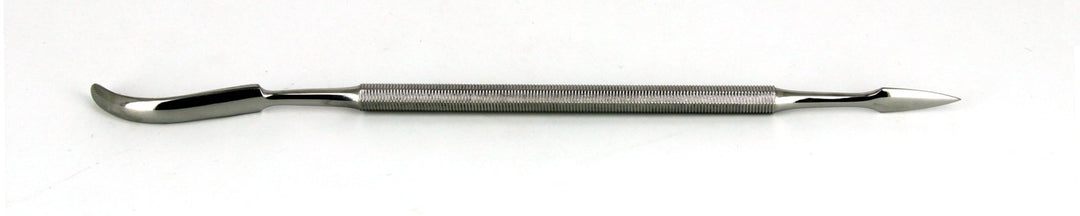 Ideal-tek MPTSS1 Spatula - Pointed tip arrow-shaped and flat long curved with a rounded tip. OAL: 180mm, 7.09in MTESolutions