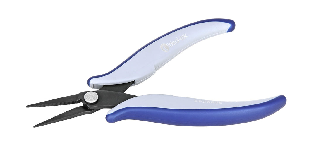 Ideal-tek PP2005E.IT Tek-Me medium-pliers PP2005E, Snipe-nose, long serrated jaws, OAL 160mm, 6, 30in, ESD MTESolutions
