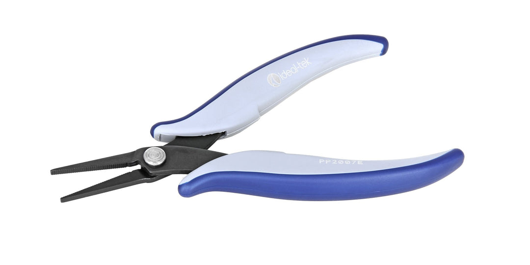 Ideal-tek PP2007E.IT Tek-Me medium-pliers PP2007E, Flat-nose, long serrated jaws, OAL 160mm, 6, 30in, ESD MTESolutions